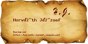 Horváth József névjegykártya