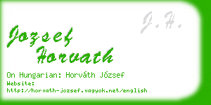 jozsef horvath business card