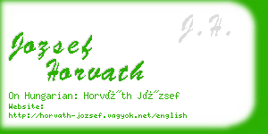 jozsef horvath business card